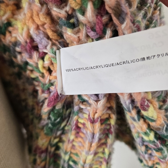 ANTHROPOLOGIE MOON RIVER Multicolor Knit Women's Sweater. Size Small - Picture 8 of 11